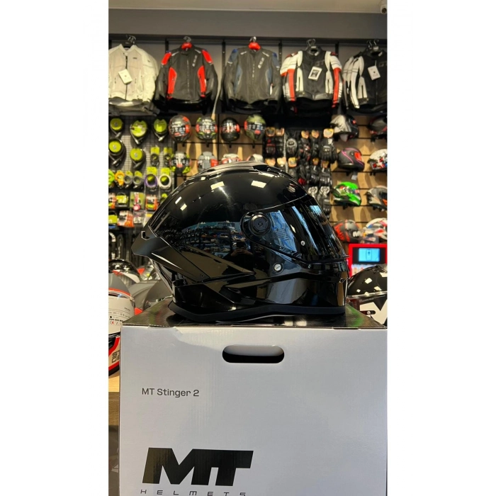 MT KASK FF126 STINGER 2 PURE A1 PARLAK(ŞEFFAF VİZÖRLÜ)