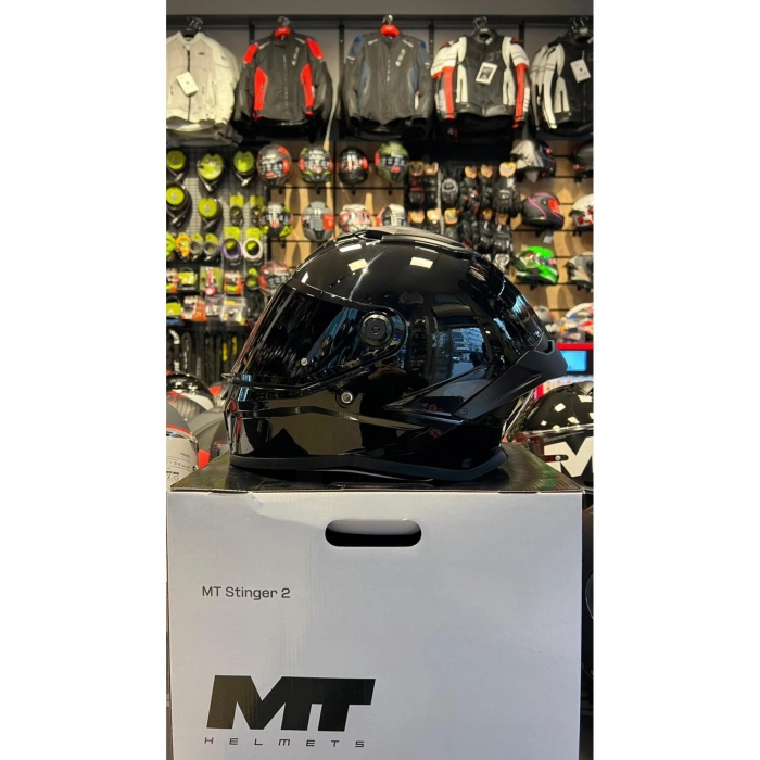MT KASK FF126 STINGER 2 PURE A1 PARLAK(ŞEFFAF VİZÖRLÜ)