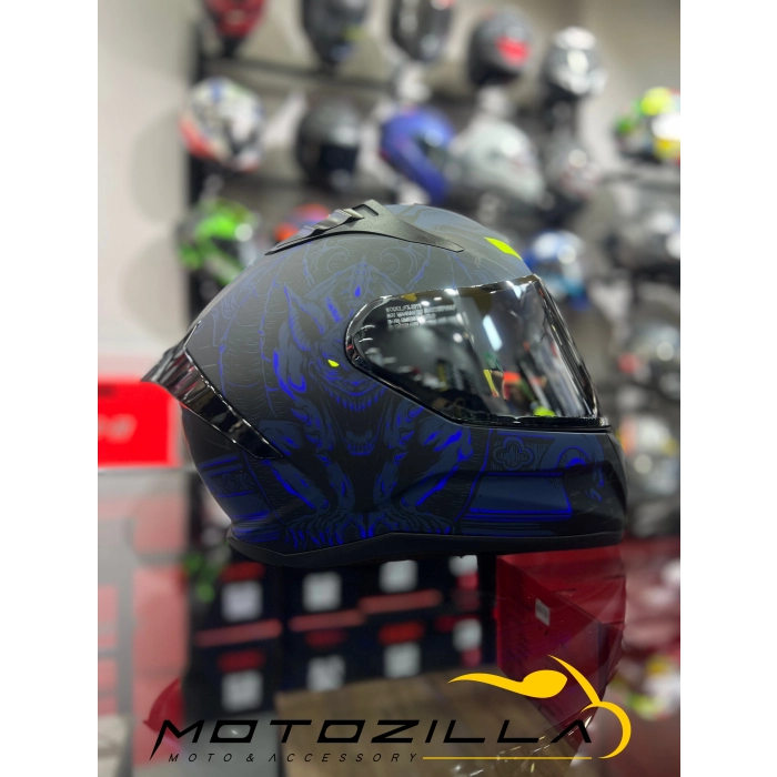 801 Navy Mavi Kapalı Kask Ayna Vizrölü