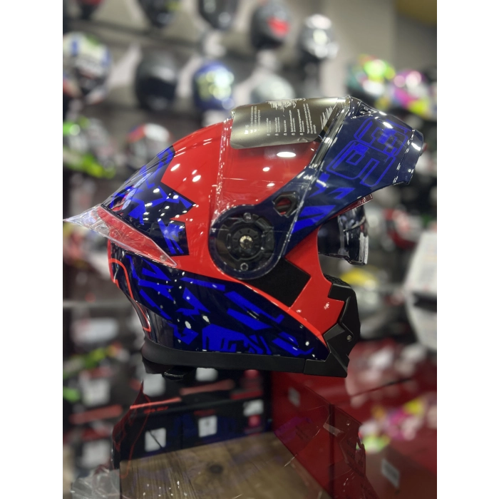 965 Mrc93 Kırmızı Mavi Çene açılır Kask