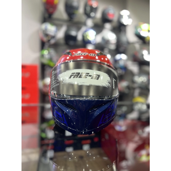 965 Mrc93 Kırmızı Mavi Çene açılır Kask