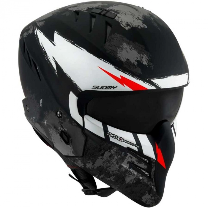 ARMOR KASK HI VOLT MAT SİYAH BEYAZ