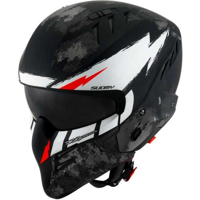 ARMOR KASK HI VOLT MAT SİYAH BEYAZ