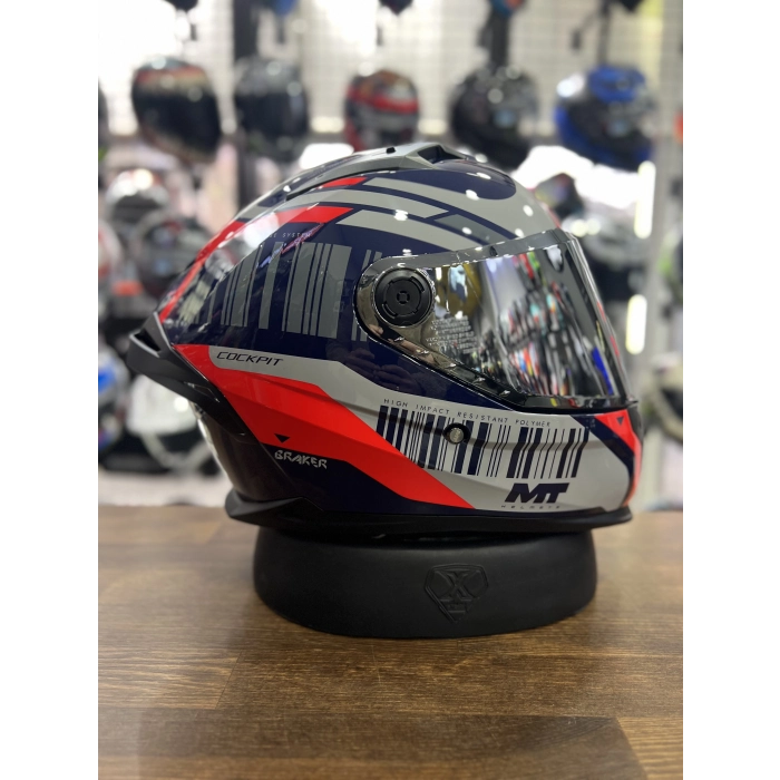 BRAKER SV COCKPIT C5 PARLAK (ŞEFFAF VİZÖRLE GÖNDERİLMEKTEDİR)