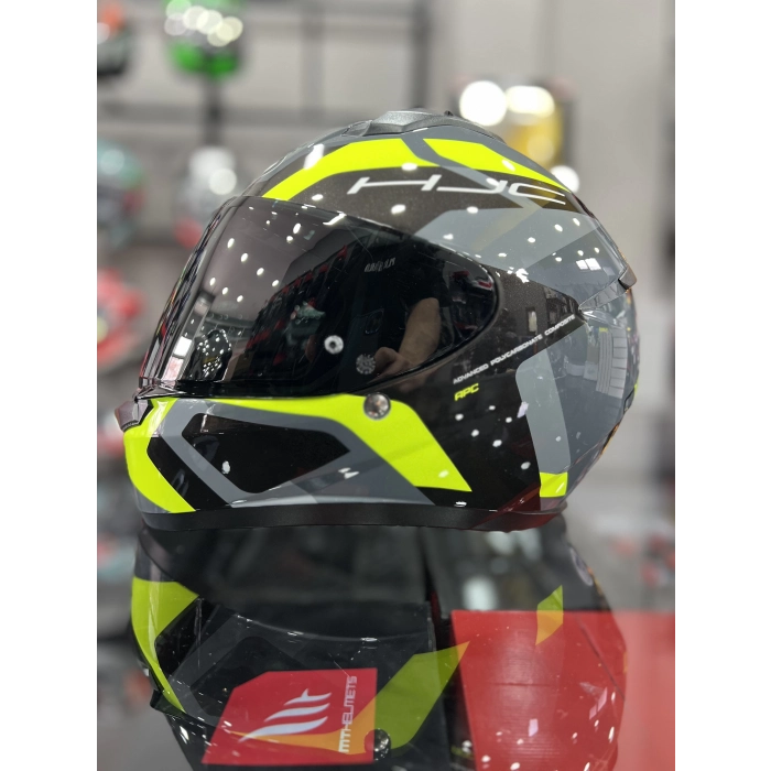 C10 KASK TINS MC3H GRİ KASK ŞEFFAF VİZÖRLÜ