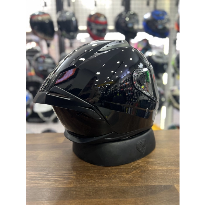 Helmets Kask Braker Sv Solid A1 Parlak Siyah (Şeffaf Vizörlü)