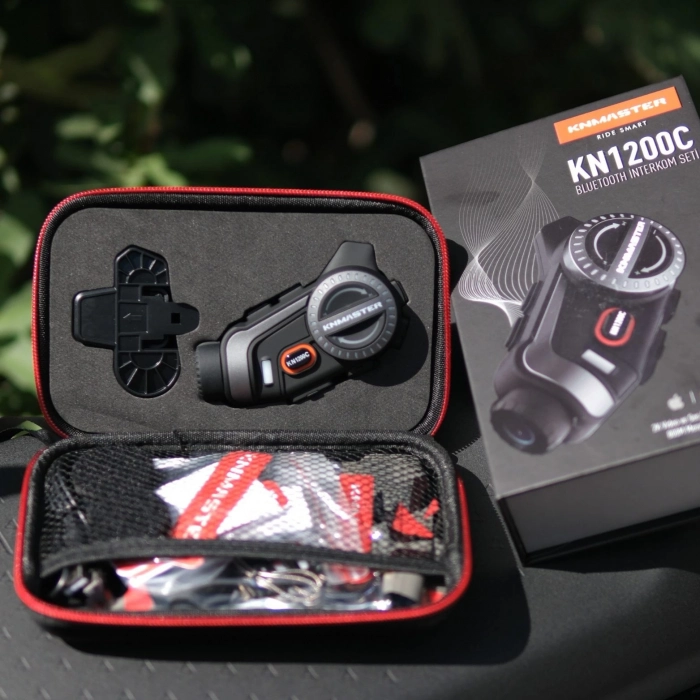 KNMASTER KN1200C PRO Kameralı Motosiklet Kask İnterkom Bluetooth Intercom Kulaklık Seti
