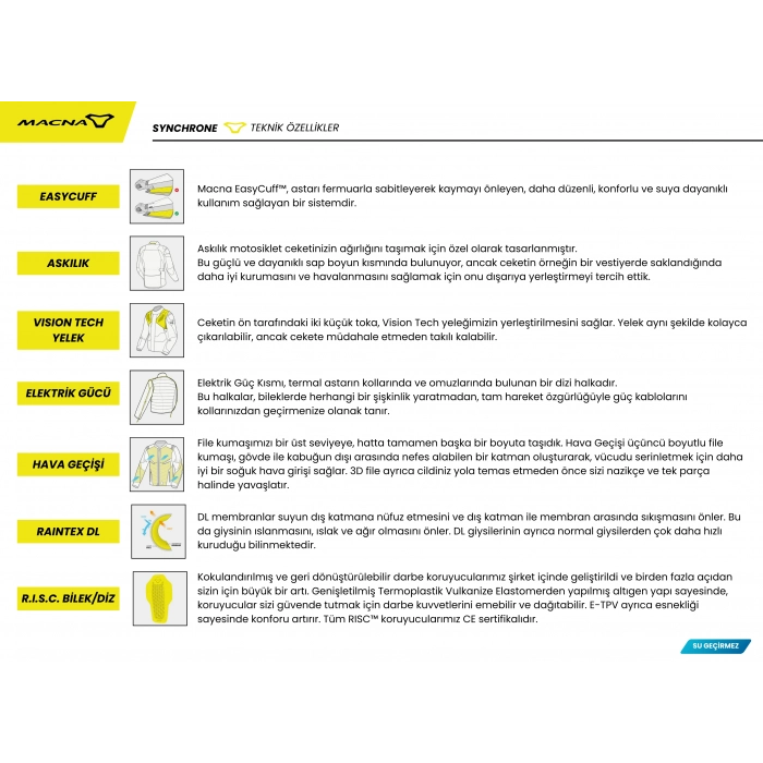 Macna Mont Synchrone siyah (su geçirmez ceketle birlikte)