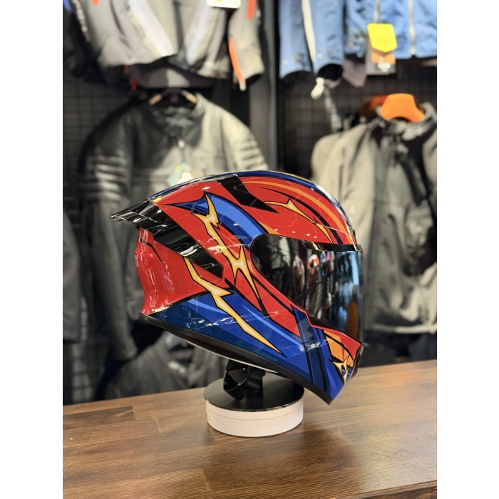 R2 FLASH KIRMIZI KASK ŞEFFAF VİZÖRLÜ