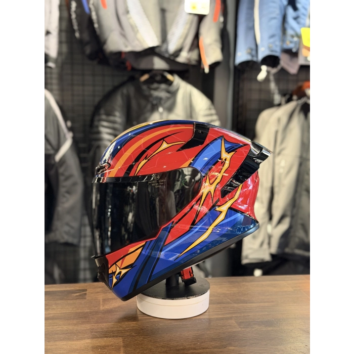 R2 FLASH KIRMIZI KASK ŞEFFAF VİZÖRLÜ