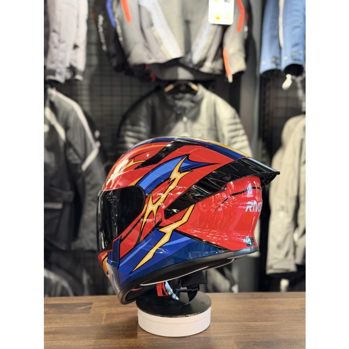 R2 FLASH KIRMIZI KASK ŞEFFAF VİZÖRLÜ