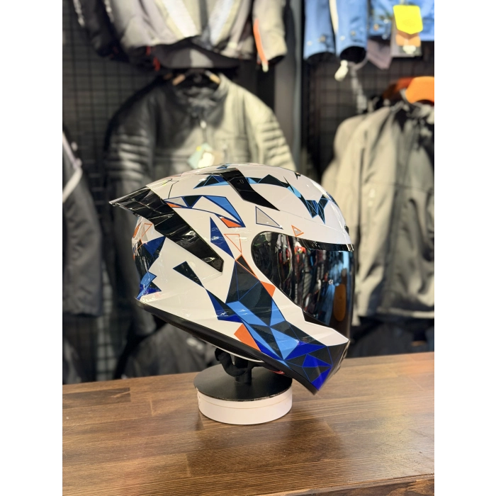 R2 GEOMETRİ KAPALI KASK SİYAH VİZÖRLÜ