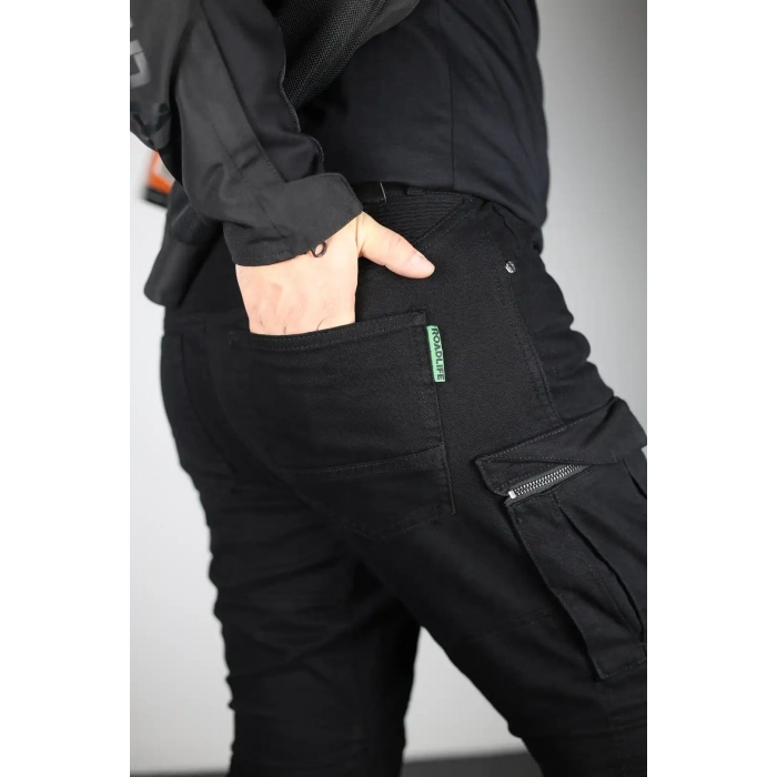 ROADLIFE CARGO NERO LONG SİYAH MOTORCU PANTOLON