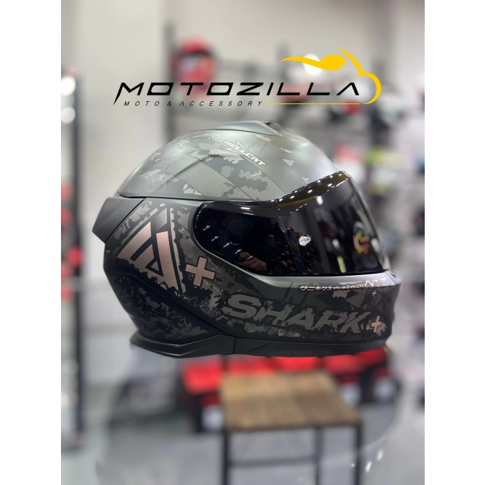 Skwal İ3 Hellcat Mat Siyah Bronz Şeffaf ( x1 Siyah Vizör)