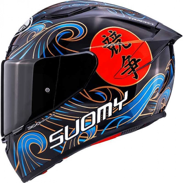 TRACK-1 KASK WAWES SİYAH CARBON