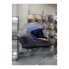 Helmets Kapalı Full Face Kask Mavi Siyah Vizörlü