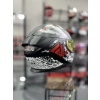 Skwal İ3 Hellcat Mat Siyah Beyaz Şeffaf (x1 Kırmızı Vizör)
