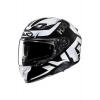 F71 Bard MC5 Kapalı Motosiklet Kaskı Siyah Beyaz
