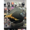 871 Mat Siyah Gold Vizör Kapalı Kask