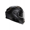 F71 Güneş Visörlü Kapalı Motosiklet Kaskı Semi Flat Siyah