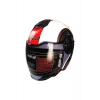 FR-665 Yarım Motosiklet Kaskı - Circle Desenli, Güneş Vizörlü CE Onaylı