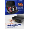 Wogen 52 Litre Motosiklet Arka Çantası Üst Bagaj Basic Siyah