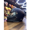 RX MAT SİYAH KASK ŞEFFAF (+1 AYNA) VİZÖRLÜ