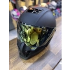 RX MAT SİYAH KASK ŞEFFAF (+1 GOLD ) VİZÖRLÜ