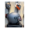 FR-612 Yarım Camlı Mat Gri Kask