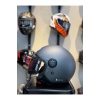 FR-612 Yarım Camlı Mat Gri Kask