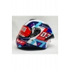 Helmets Targo S Sergio Garcia D7 Şeffaf Vizörlü V-14b Kapalı Kask Parlak Renk