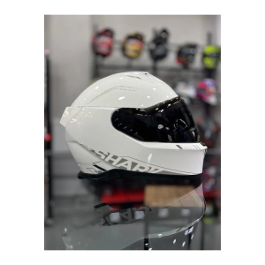 Skwal i3 Blank Beyaz Ledli Kask Şeffaf Vizörlü