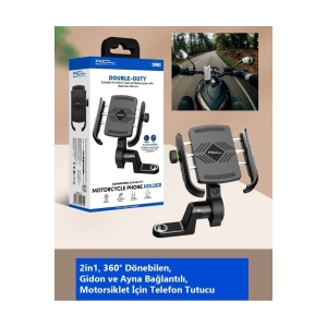 Motorsiklet Uyumlu Telefon Tutucu motozilla Siyah