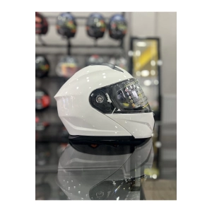 Çene Açılır Kask Beyaz