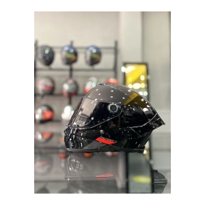 Helmets Thunder 4 Gloss Black Kask ŞEFFAF VİZÖRLÜ