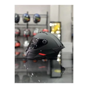 Helmets Thunder 4 Matt Black Kask Şeffaf Vizörlü