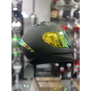 Prohelmets Mat Siyah Gold Vizör 201