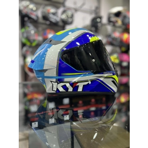 TT-COURSE KASK GRAND PRIX AÇIK MAVİ BEYAZ ŞEFFAF VİZÖRLÜ