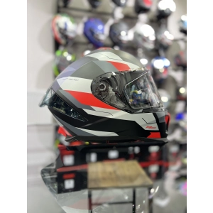 865 Kırmızı Siyah Kapalı Kask Güneş Vizörlü