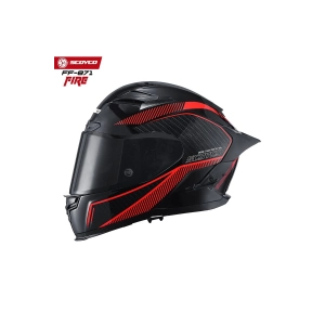 FF-871 FİRE Full Face ( Kapalı ) Güneş Vizörlü ( Gözlüklü ) Motorsiklet Kaskı ( DOT-CE )