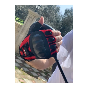 Fnm--mc12d- Full Üst Korumalı Yazlık Mevsimlik Yarım Eldiven Kırmızı