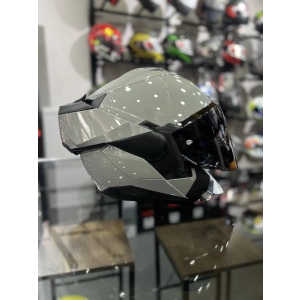 Oxo Nardo Gri Çene Açılır Kask Siyah Vizörlü (+1 Şeffaf Vizör)