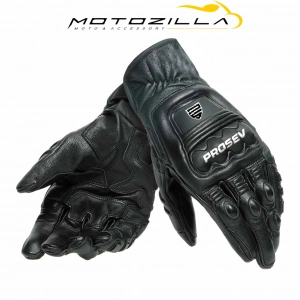 GL60 DERİ MOTOSİKLET ELDVENİ SİYAH