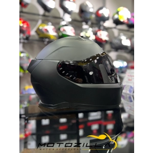 Skwal i3 Dark Shadow Mat Siyah Siyah Vizörlü(+1 Şeffaf Vizör) Ledli