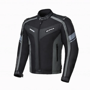 jk152 Siyah Gri Motosiklet Montu