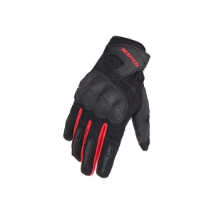 Unisex Kırmızı Siyah Yazlık Korumalı Eldiven Mc58