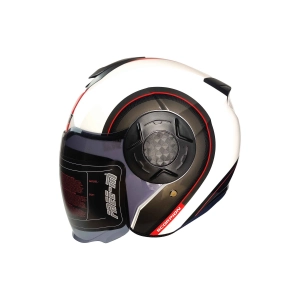 FR-665 Yarım Motosiklet Kaskı - Circle Desenli, Güneş Vizörlü CE Onaylı