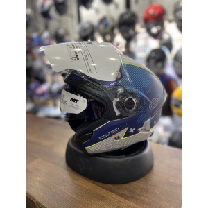 LAYOUT MAT MAVİ YARIM KASK GÜNEŞ VİZÖRLÜ