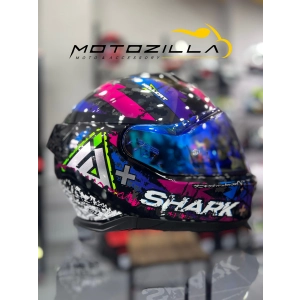 Skwal İ3 Hellcat Parlak Mavi Pembe Şeffaf (x1 Mavi Vizörlü)