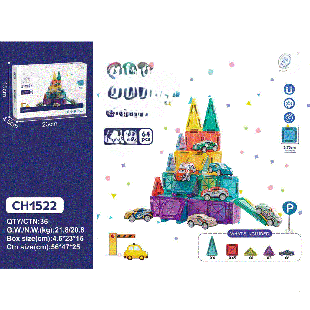 Mini Blok Seti 64 Parça 3.75 Cm Eğlenceli Oyun